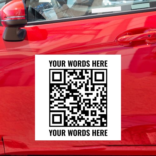 Custom QR Code Scannable Small Business Vehicle Car Magnet