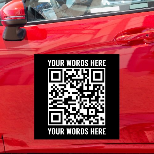 Custom QR Code Scannable Small Business Vehicle Car Magnet