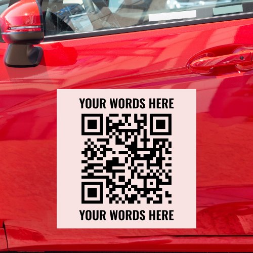 Custom QR Code Scannable Small Business Vehicle Car Magnet