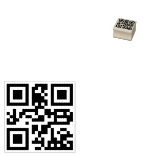 Custom QR Code Scannable Website Address Rubber St Stamp