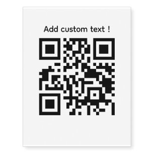 custom qr code simple business promotion temporary tattoos