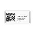 Custom qr code simple white business Address Label | Zazzle