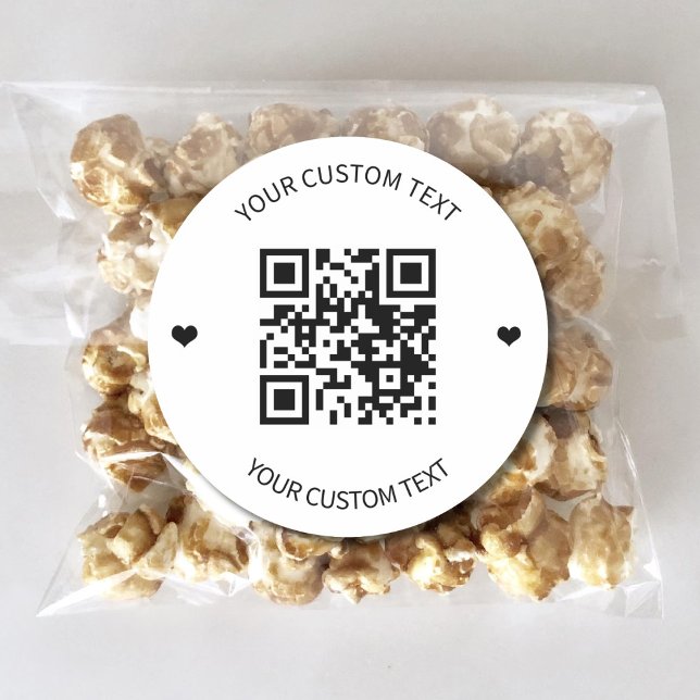 Custom QR Code Small Business Product Packaging Classic Round Sticker (Creator Uploaded)