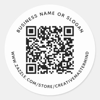 Custom Qr Code Small Business Promotional Sticker by CreativeMastermind at Zazzle