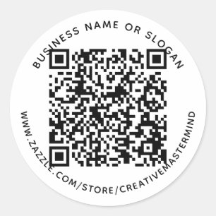 Custom QR Code Small Business Promotional Sticker