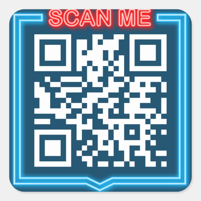 Custom QR Code  Square Sticker (Front)