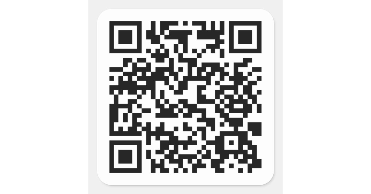 Custom QR Code Square Sticker | Zazzle