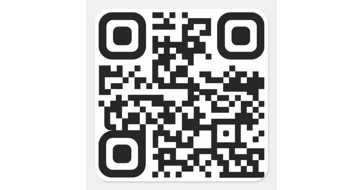 Qr Code Square Sticker Designs Custom QR Code Square Sticker | Zazzle