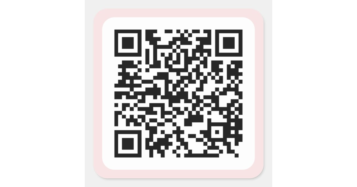 Qr Code Square Sticker Designs Custom QR Code Square Sticker | Zazzle