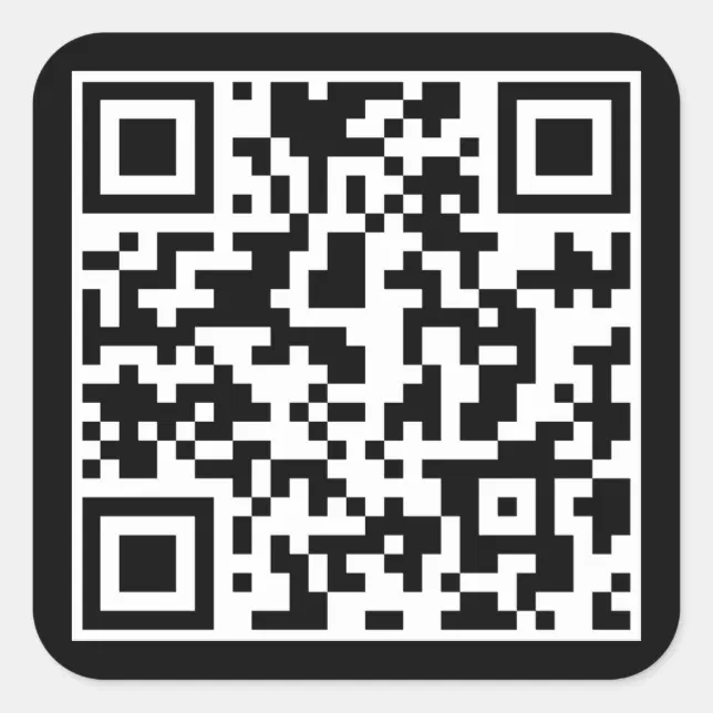 Qr Code Square Sticker Designs CUSTOM QR CODE SQUARE STICKER | Zazzle