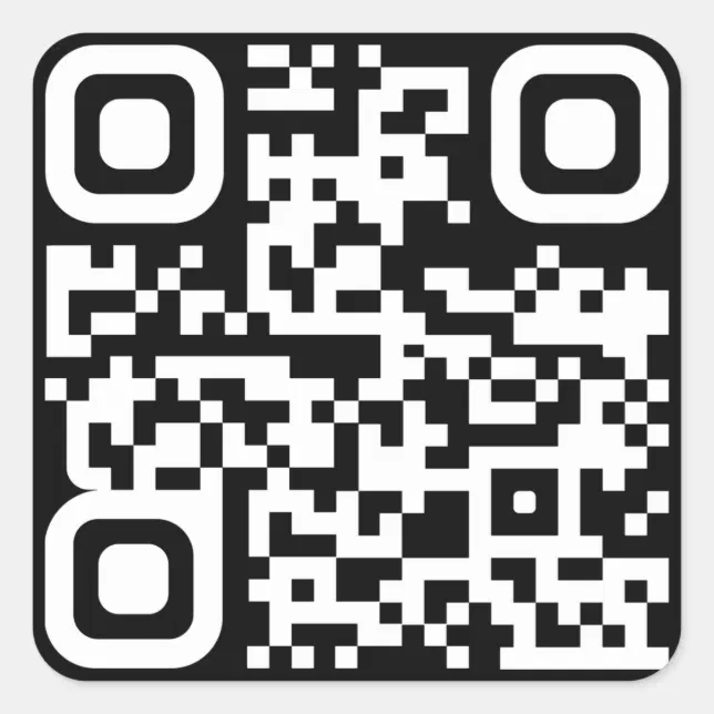 Qr Code Square Sticker Designs Custom QR Code Square Sticker | Zazzle