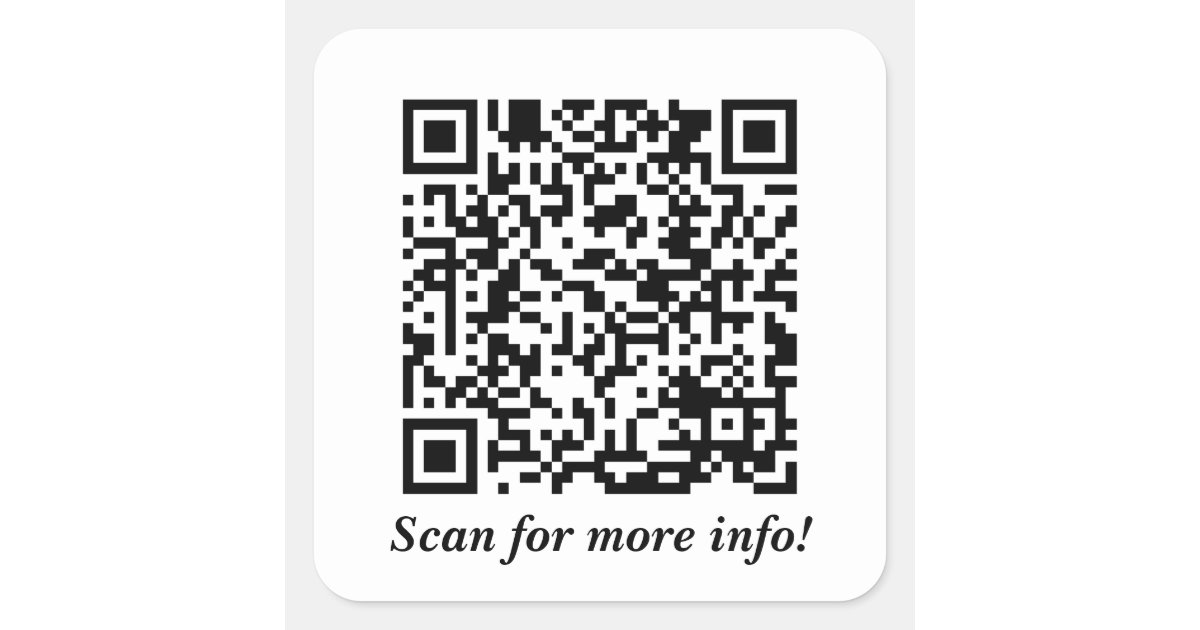 Square Qr Code Sticker Custom QR Code Square Stickers | Zazzle