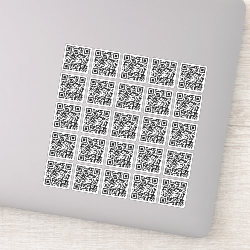 Custom QR code square vinyl Sticker