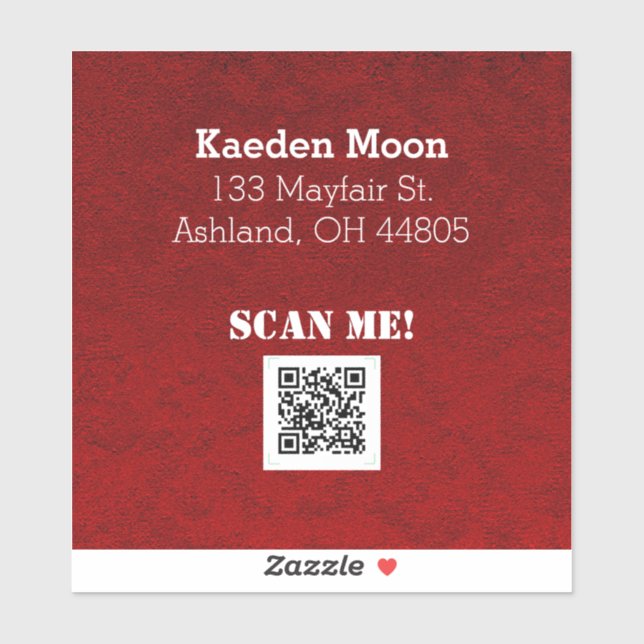 Custom QR code Sticker (Sheet)