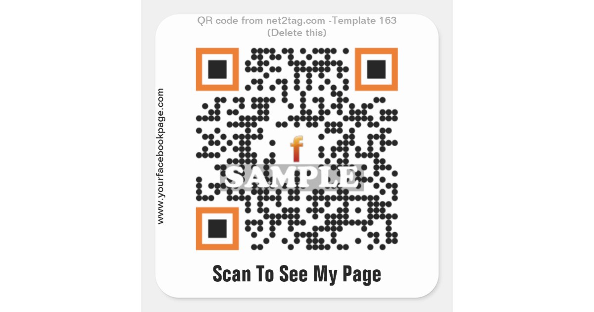 Custom QR code sticker (QR code template #163) | Zazzle.com