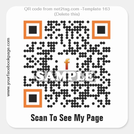Custom QR code sticker (QR code template #163) | Zazzle