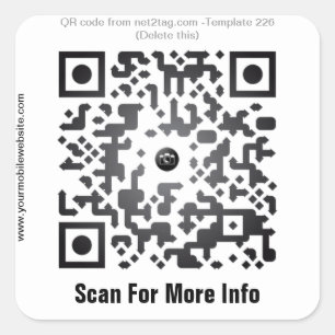 Custom QR code sticker (QR code template #226)