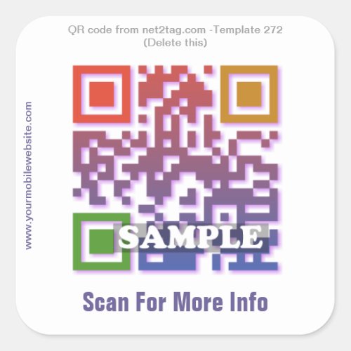 Custom QR code sticker QR code template 272