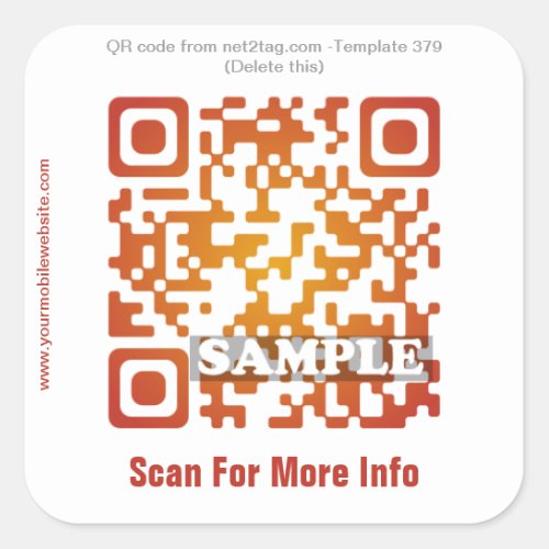Custom QR code sticker QR code template 379