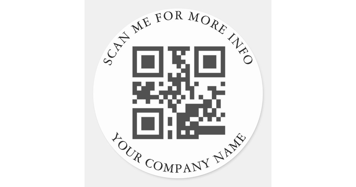 Custom QR Code Stickers Zazzle