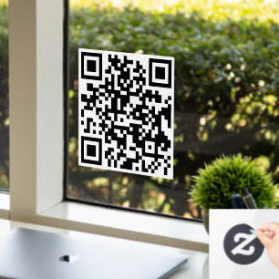 custom QR Code Store Sale business elegant modern Window Cling