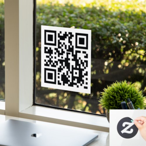 custom QR Code Store Sale business elegant modern Window Cling