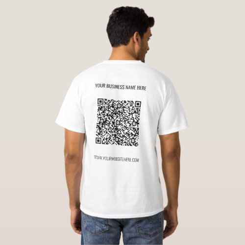 Custom QR Code T_Shirt Your Name Website Text Info