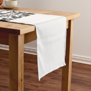 Custom QR Code Table Runner Choose Your Color