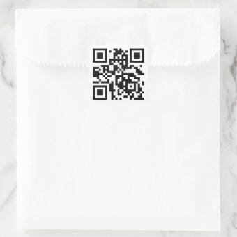 Custom QR Code Template Square Sticker | Zazzle