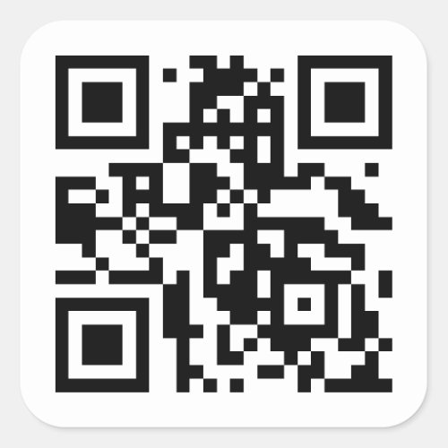 Custom QR Code Template Square Sticker