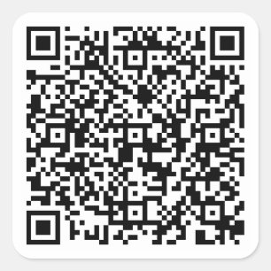 Custom QR Code Template Square Sticker