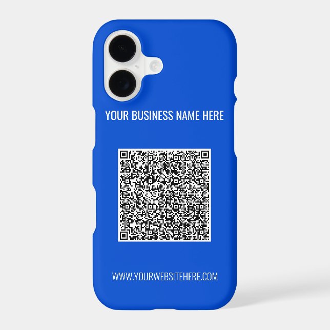 Custom QR Code Text and Color iPhone Case Template (Back)
