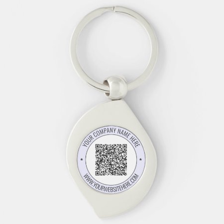 Custom Qr Code Text And Color Promotional Keychain
