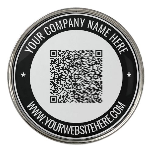 Custom QR Code Text and Colors Golf Ball Marker
