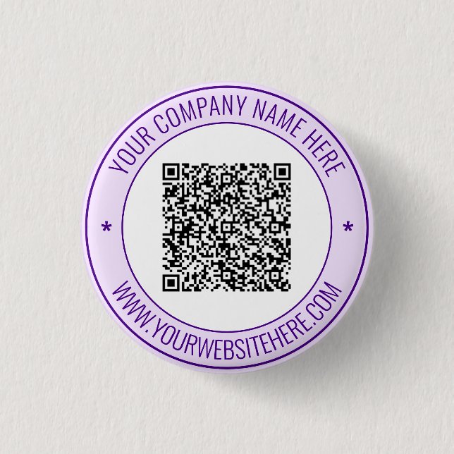 Custom QR Code Text and Colors Promotional Button (Front)