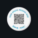 Custom QR Code Text and Colors Your Magnet Gift<br><div class="desc">Choose Colors and Fonts - Design Your Own Personalized Magnets with Your Special QR Code Scan Info and Custom Text Modern Magnet Gift - Add Your QR Code - Image - Photo or Logo / and Text - Name or other info / message - Resize and Move or Remove /...</div>