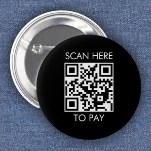 Custom QR Code / Text Black Button
