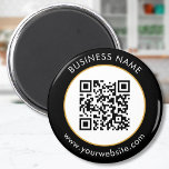 Custom QR Code Text Black White Magnet<br><div class="desc">Upload a QR code, add text, and easily create your personalized magnet. Click EDIT DESIGN to change the background color or text color. You can TRANSFER this DESIGN on other Zazzle products and adjust it to fit most of the Zazzle items. Standard Studio designs are made in high-resolution graphics for...</div>