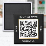 Custom QR Code Text Black White Template Magnet<br><div class="desc">Upload a QR code, add text, and easily create your personalized magnet. Click EDIT DESIGN to change the background color or text color. You can TRANSFER this DESIGN on other Zazzle products and adjust it to fit most of the Zazzle items. Standard Studio designs are made in high-resolution graphics for...</div>