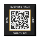 Custom QR Code Text Black White Template