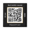 Custom QR Code Text Black White Template