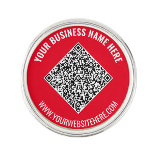 Custom QR Code Text Busines Promotional Lapel Pin