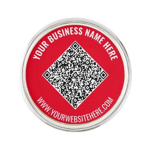 Custom QR Code Text Busines Promotional Lapel Pin