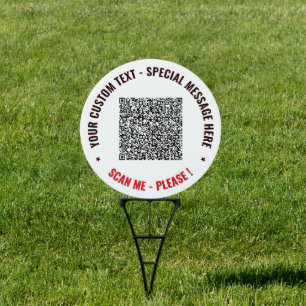 Custom QR Code Text Business Outdoor Sign Template
