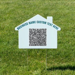 Custom QR Code Text Business Outdoor Sign Template