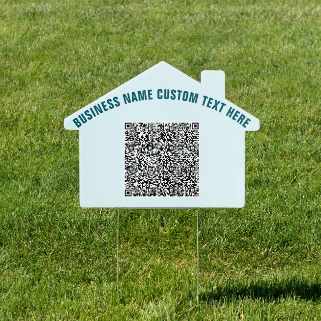 Custom QR Code Text Business Outdoor Sign Template (Insitu)