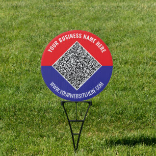 Custom QR Code Text Business Outdoor Sign Template
