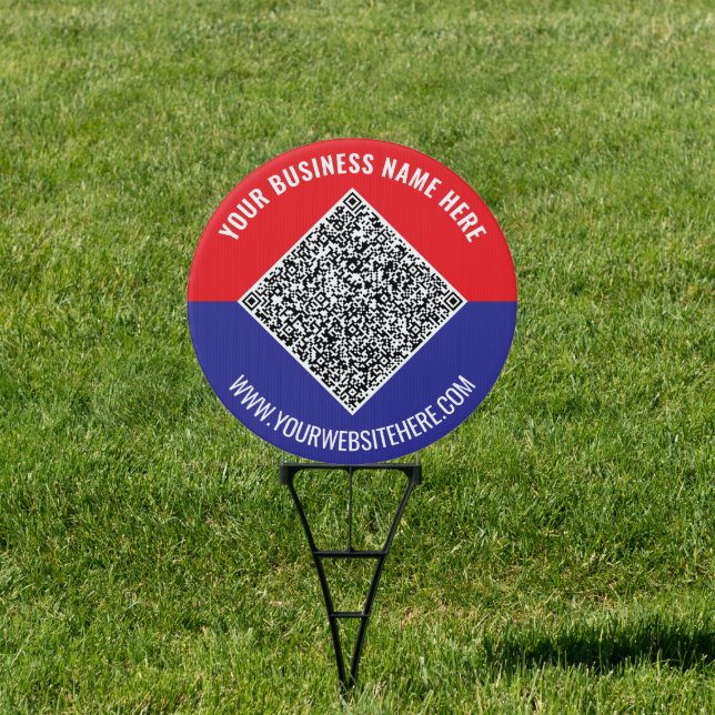 Custom QR Code Text Business Outdoor Sign Template (Insitu)