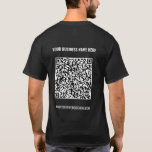 Custom Qr Code Text Business T-shirt Promotional at Zazzle