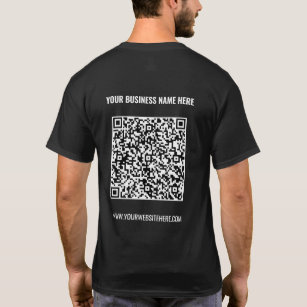 Custom QR Code Text Business T-Shirt Promotional